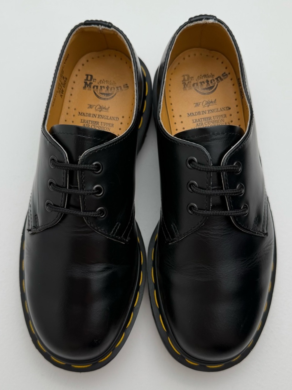 Vintage Dr. Martens England 1461 Black Smooth Leather MIE Oxfords UK 4 - Picture 2 of 16